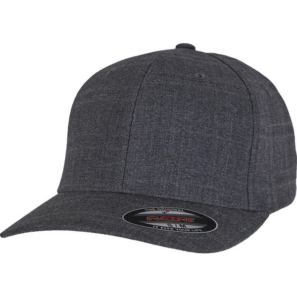 Flexfit By Yupoong Unisex Fine Melange Baseball Cap RW7707 (S-M) (Charcoal)-image
