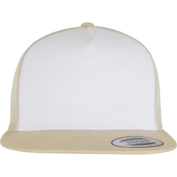 Yupoong Flexfit Unisex Baseball Cap Trucker RW3301 (Taglia Unica) (Oro/Bianco/Beige)-image