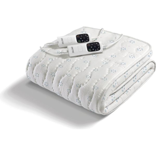 Imetec 16882 Scaldasonno Coprimaterasso Elettrico Matrimoniale Cotone Bianco-image