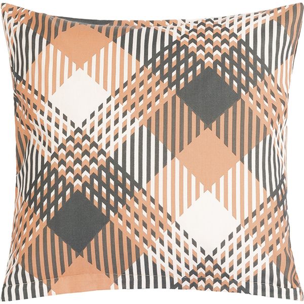 Federa In Cotone - 40X40 Cm - Grigio,Beige-image