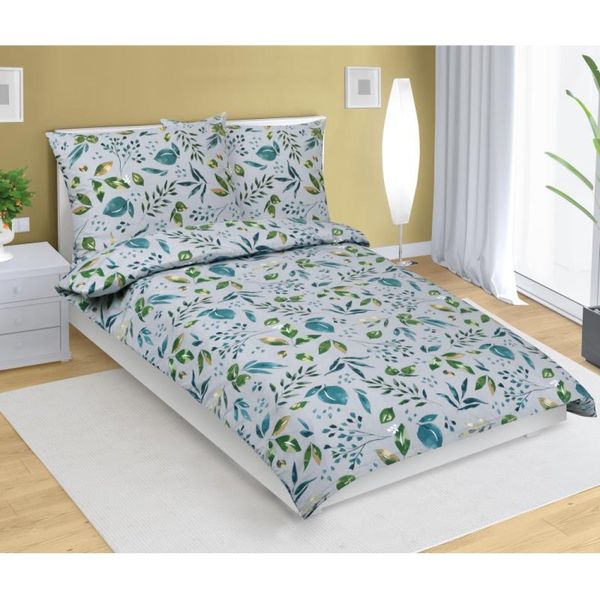 Biancheria Da Letto In Cotone - Verde, Cachi, Grigio - 140X200, 70X90-image