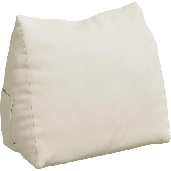 Vidaxl Cuscino Per Lo Schienale Crema 60 X 20 X 50 Cm In Velluto A Coste-image