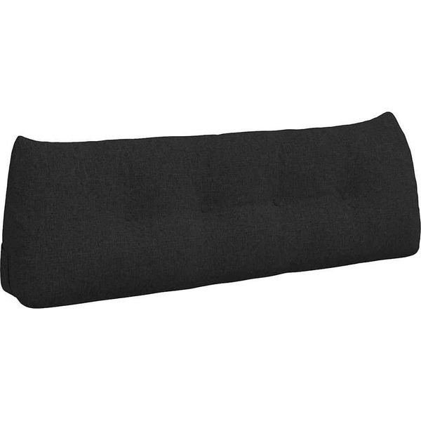 Vidaxl Cuscino Per Lo Schienale Nero 140 X 24 X 50 Cm In Tessuto-image