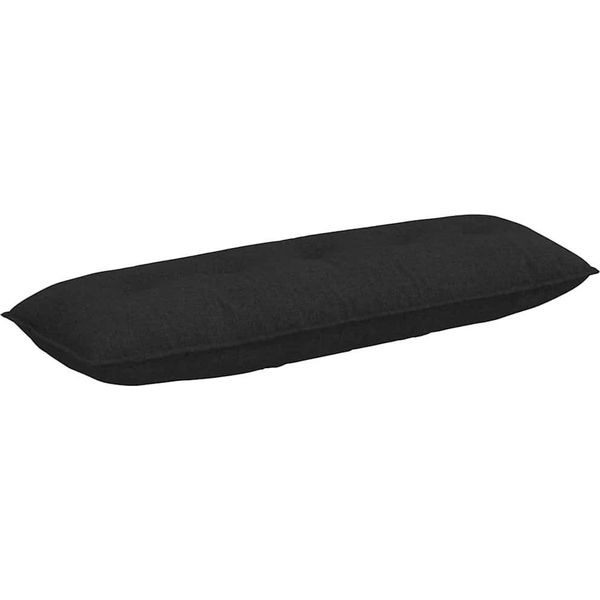 Vidaxl Cuscino Per Lo Schienale Nero 140 X 19 X 50 Cm In Tessuto-image