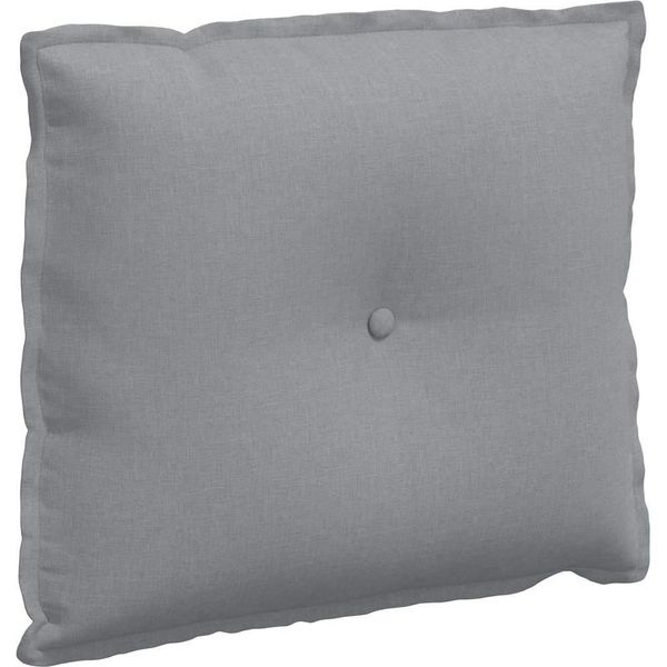 Vidaxl Cuscino Per Lo Schienale Grigio Chiaro 60 X 19 X 50 Cm In Tessuto-image
