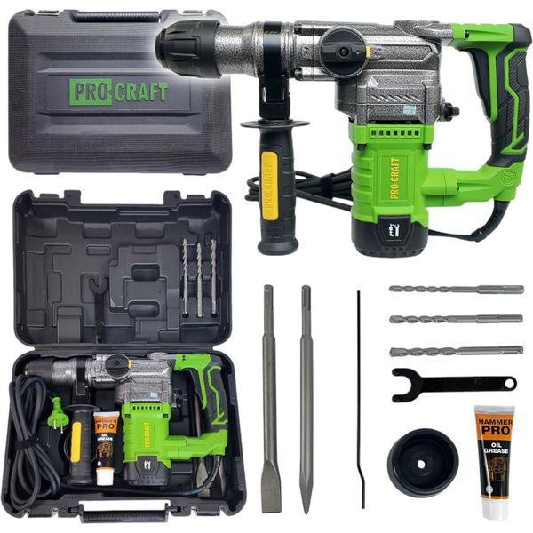 Martello Combinato Procraft BH1300 1050 Watt 4,5 J Sds Plus + Valigetta-image