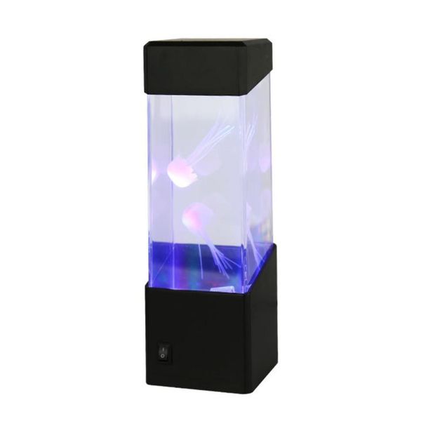 Acquario Di Meduse Con Simulazione Di Cambiamento Di Colore, Decorazione Domestica Dell'acquario Di Meduse A Led-image