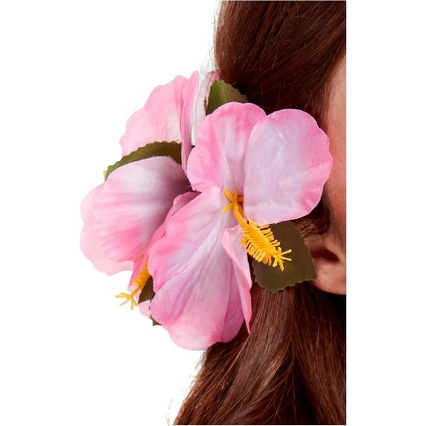 Smiffys - Hibiscus - Fermacapelli - Poliestere, Plastica SM139 (Taglia Unica) (Rosa)-image