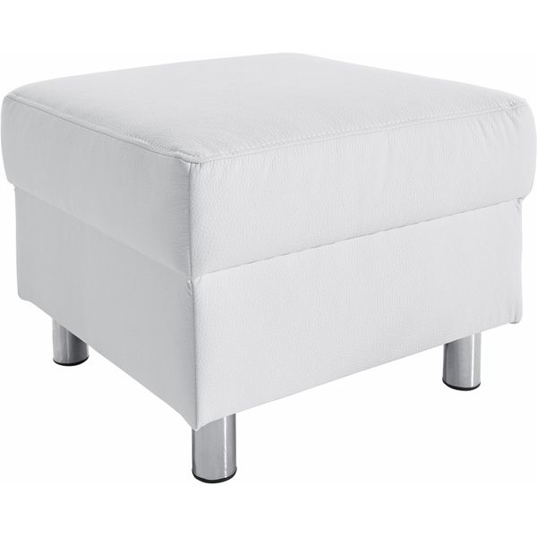Hocker Home Affaire "Jamie", Weiß, B:54Cm H:38Cm T:54Cm, Microfaser Primabelle (100% Polyester);Struktur Fein ( 100% Polyester);Struktur Grob ( 100% Polyester);Luxus-Kunstleder, Hocker, Hocker-image