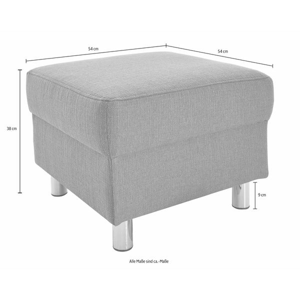 Hocker Home Affaire "Jamie", Schwarz, B:54Cm H:38Cm T:54Cm, Microfaser Primabelle (100% Polyester);Struktur Fein ( 100% Polyester);Struktur Grob ( 100% Polyester);Luxus-Kunstleder, Hocker, Hocker-image