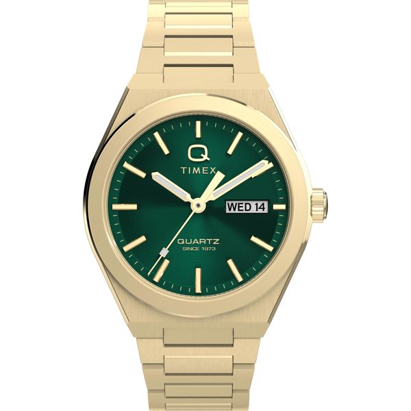 Quarzuhr Timex "Continental", Gold (Goldfarben), Armbanduhren, Damen, Quarzuhr, Armbanduhr, Damenuhr, Edelstahlarmband, Datum, Leuchtzeiger-image