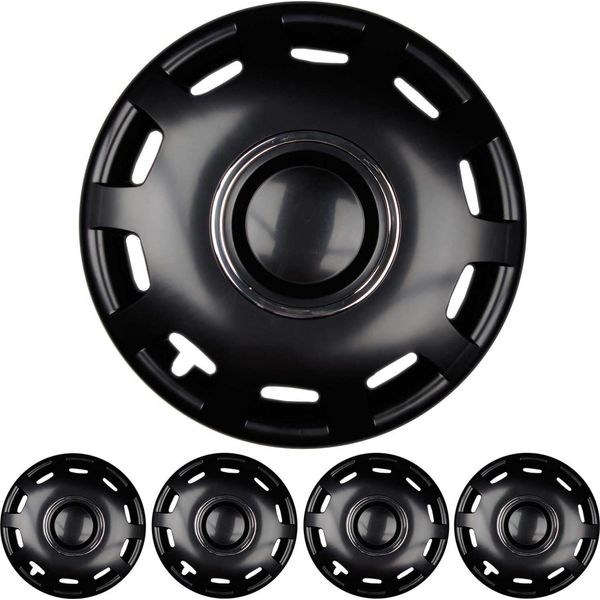 4X Copricerchi Premium Design "Alabastro"" Da 16 Pollici In Nero"-image
