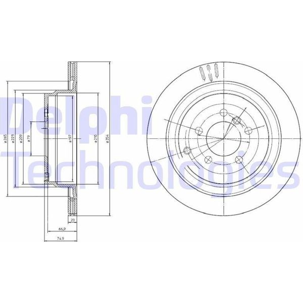 2X Disco Freno Delphi BG4021C Per Land Rover Range Rover Sport (L320) 75Mm-image