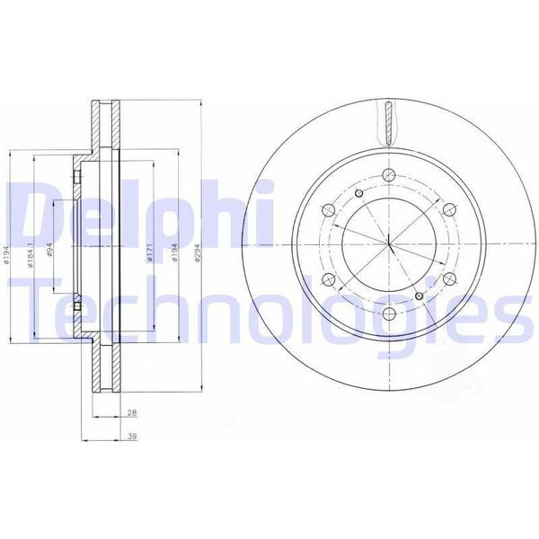 2X Disco Freno Delphi BG4257 Per Fiat Fullback Pickup (502 503) 46 3Mm 294Mm-image