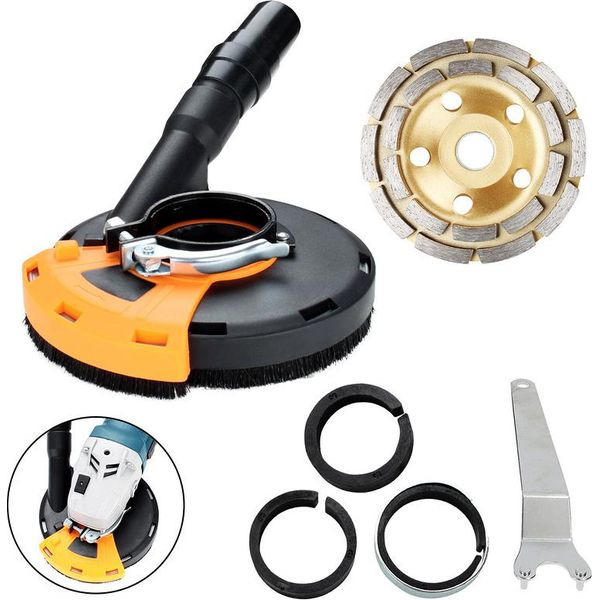 Jopassy Cofano Di Estrazione Tazza Diamantata 125 Mm Incl. Per Smerigliatrice Angolare Smerigliatrice Per Calcestruzzo-image