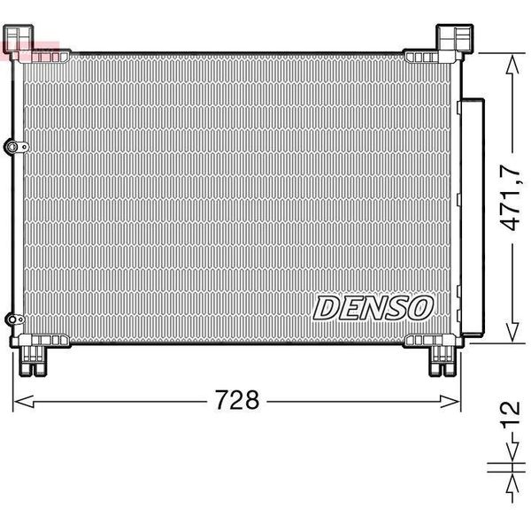 Denso DCN51015 Condensatore Aria Condizionata Condensatore Aria Condizionata + Asciugatore-image