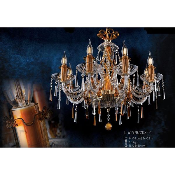 Bohemia Sospensione Plafoniera Lampadario Lampada Lampade Di Cristallo Luci Lampadari-image