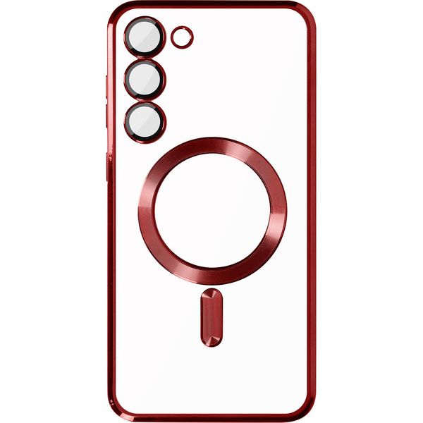 Avizar, Custodia Magsafe Con Cornice Cromata Per Galaxy S23 Plus Elegante, Rosso-image