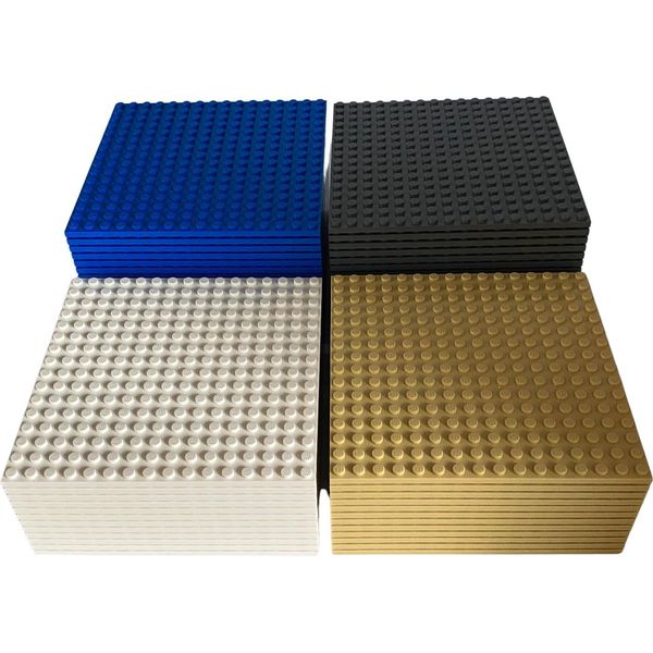 Lego® 16X16 Piastre Da Costruzione Colorate Miste Costruibili Su Entrambi I Lati - 91405 Nuovo! Quantità 12X-image