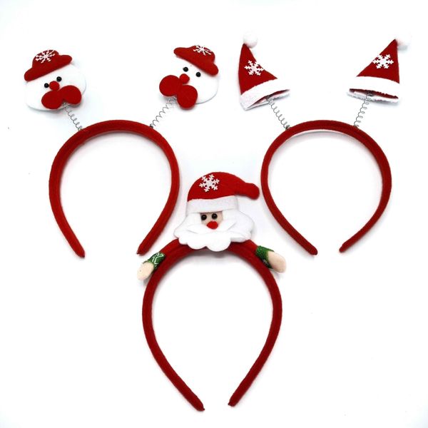 Cerchietto - Tiara - Natale - Babbo Natale - Albero Di Natale - Natale - Natale - Set Di 3 - Pupazzo Di Neve Babbo Natale Fiocco Di Neve-image