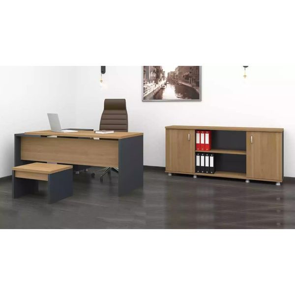 Scrivania Ad Angolo Armadio Per Archiviazione Tavolino Da Caffè Mobili Da Studio Stile Moderno-image