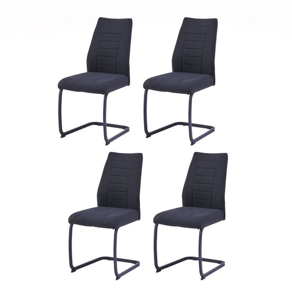 Casadolce Sedia Da Pranzo Eminia, Set Di 4, 43X60X92 Cm, Imbottita, Imbottitura In Schiuma Densa, Portata 120 Kg-image