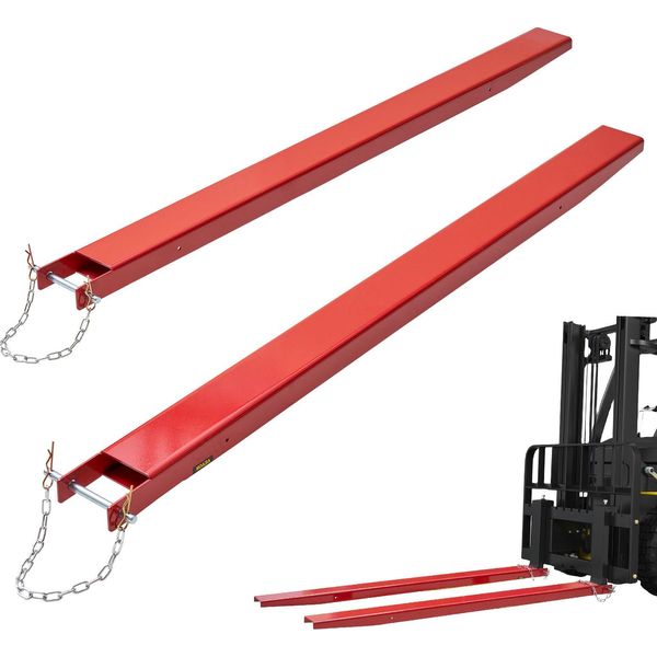 Vevor Set Di 2 Prolunghe Per Forche 1840 Mm Prolunga Per Forche 1,815 Tonnellate Di Capacità Di Carico Forche Q235 Acciaio Al Carbonio In Un Unico Pezzo Prolunga Per Forche Per Pallet Compatibile Con Forche Da 106 Mm-image