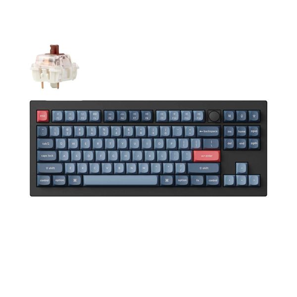 Keychron V3 Max Qmk, Nero Carbonio, Interruttore Gateron Jupiter Brown, Retroilluminazione Rgb-image