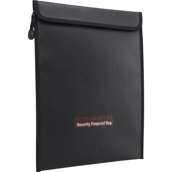 Borsa Portadocumenti Ignifuga Chiusura A Cerniera In Fibra Di Vetro Di Silicone Gancio E Anello Pieghevole Borsa Portadenaro Impermeabile Per Documenti-image