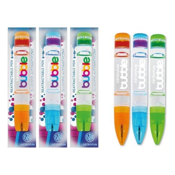 Astrapen Bubble Biro, Miscelazione Colori, Inchiostro Blu, Scatola Pet, 201024021-image
