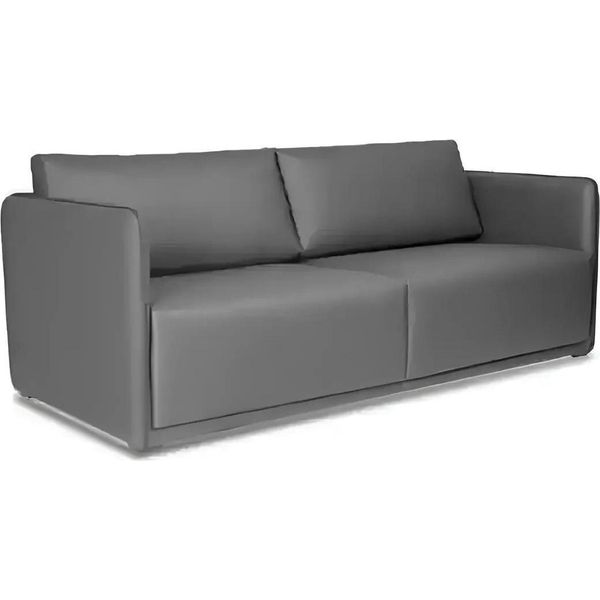 Divano 3 Posti Divano Di Design Divano Imbottito Divani Legno Tessile Grigio-image