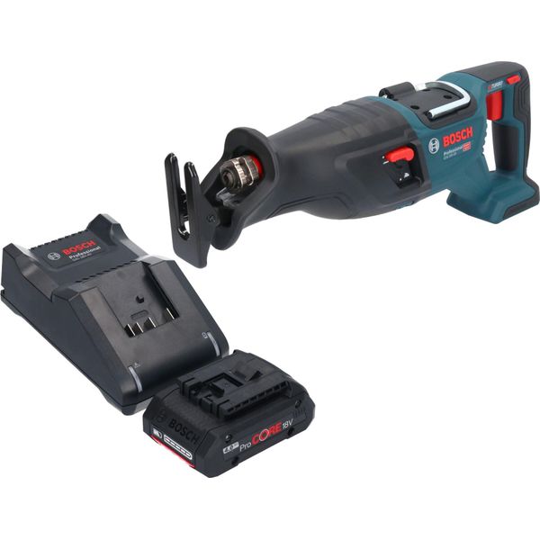 Bosch Gsa 18V-28 Sega Circolare Professionale A Batteria 18 V Biturbo Brushless + 1X Batteria Ricaricabile Procore 4,0 Ah + Caricatore-image