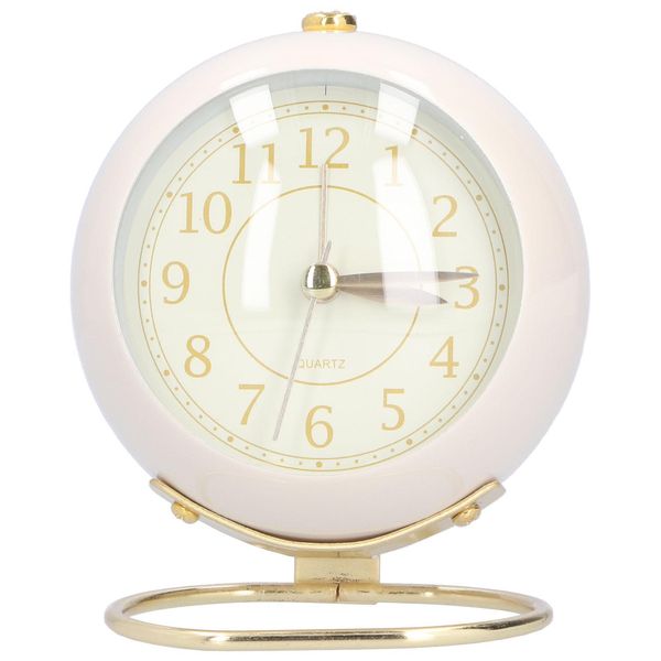 Sveglia Silenziosa Senza Ticchettio, Alloggiamento In Metallo, Risparmio Energetico, Facile Da Vedere, Funzionamento A Batteria, Piccolo Orologio Con Luce Notturna-image