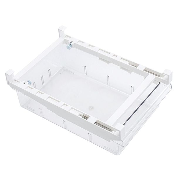 Cassetto Del Frigorifero, Cassetto Del Frigorifero Sotto Lo Scaffale, Cassetto Dell'organizzatore Del Frigorifero, Organizzatore Dei Bidoni Del Frigorifero Estraibile, Bidone Dell'organizzatore Del Frigorifero, Contenitore Di Stoccaggio Del Frigorifero-image