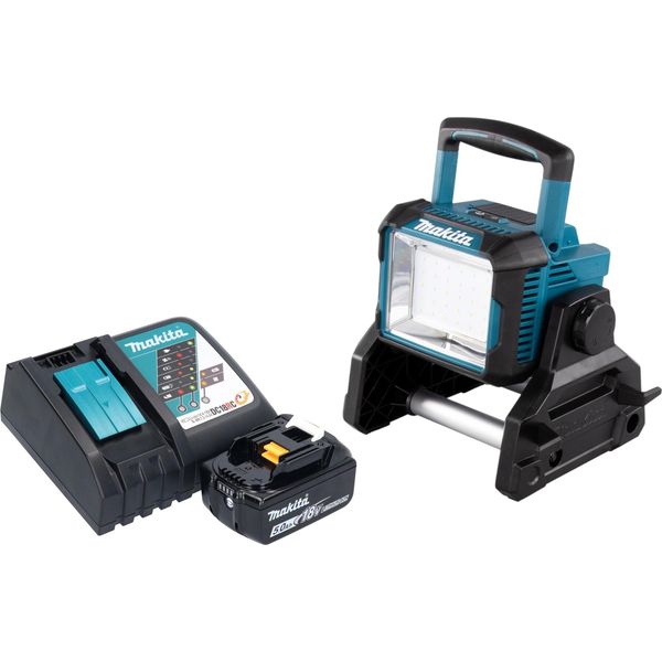 Makita Deadml 811 RT1 Faro Da Cantiere A Batteria 14,4 / 18 V 3000 Lm Led + 1X Batteria Ricaricabile 5,0 Ah + Caricatore-image