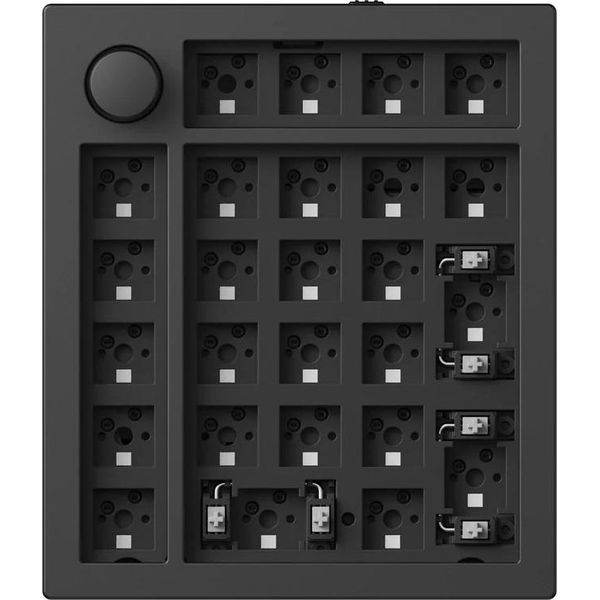 Keychron Q0 Max Qmk Tastiera Meccanica Senza Fili / Tastierino Numerico, Manopola Barebone, Nero Carbone, Barebone Q0M-B1-image