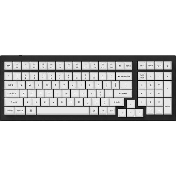 Set Di Copritastiera Keychron Per Tastiera Meccanica Us Ansi, Copritastiera Ksa Pbt A Doppio Colpo, Nero Su Bianco-image