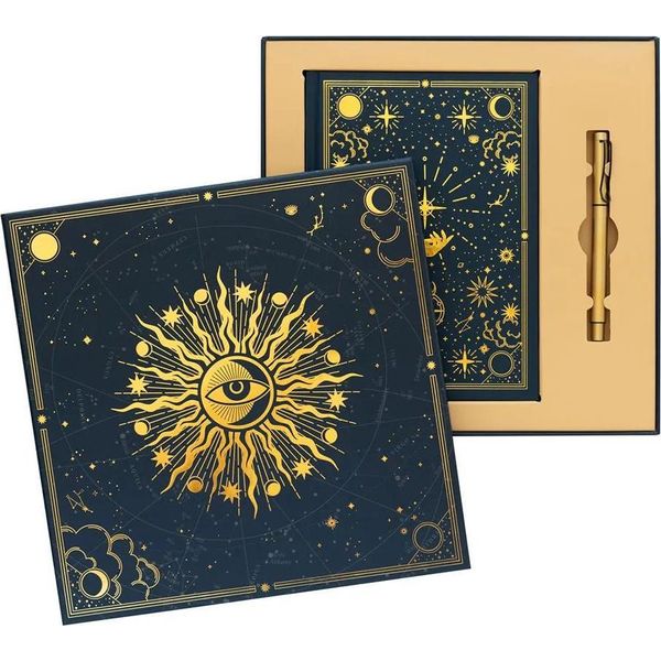 Erik Editores Astral Premium A5 Set Di Quaderni Con Penna Golden Golden Taglia Unica-image