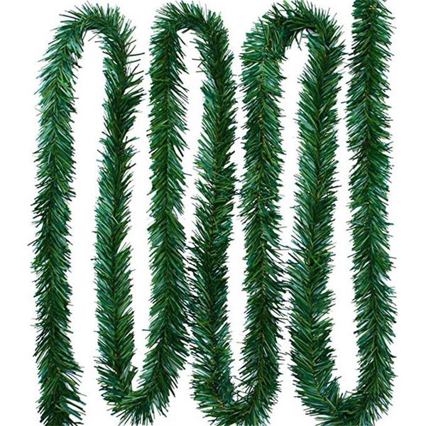 5.5M Pino Ghirlanda Di Natale Verde Albero Di Natale Artificiale Rattan Ghirlanda Pack Natale Pino Decorazione Giardino Muro-image