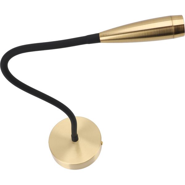 Lampada A Collo D'oca Flessibile Per Montaggio A Parete 3W 200 Lumen Output Luce Di Lettura Montata A Parete Alluminio-image
