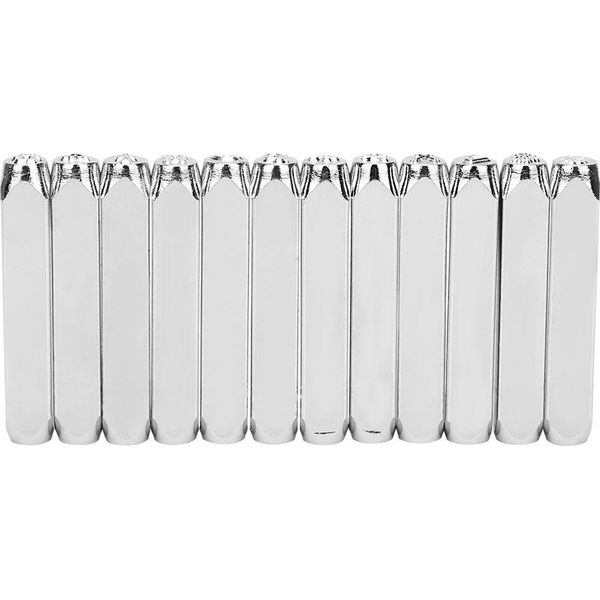 12Pcs 6 Mm 1/4 Pollici Modello Punzone Timbro Acciaio Al Carbonio Strumenti Di Timbratura Per Gioielli In Pelle Metallo-image