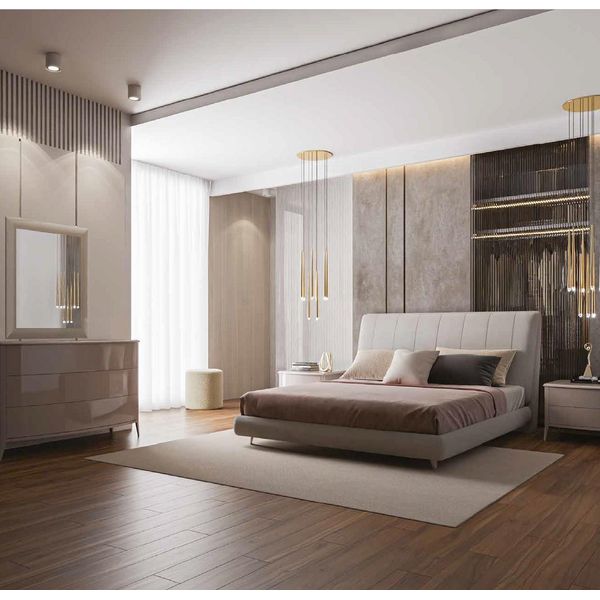 Letto Matrimoniale In Legno Letti Imbottiti Struttura Del Letto Matrimoniale Letto Moderno-image