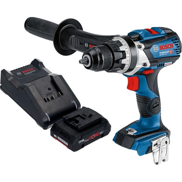 Bosch Gsr 18V-110 C Trapano Avvitatore Professionale A Batteria 18 V 110 Nm Brushless + 1X Batteria Ricaricabile Procore 4,0 Ah + Caricabatterie-image
