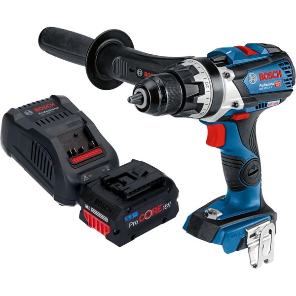 Bosch Gsr 18V-110 C Trapano Avvitatore Professionale A Batteria 18 V 110 Nm Brushless + 1X Batteria Ricaricabile Procore 5,5 Ah + Caricabatterie-image