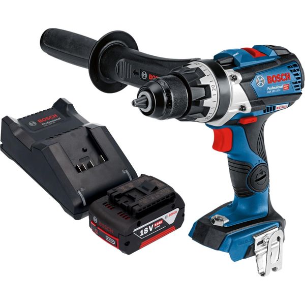 Bosch Gsr 18V-110 C Trapano Avvitatore Professionale A Batteria 18 V 110 Nm Brushless + 1X Batteria Ricaricabile 5,0 Ah + Caricabatterie-image