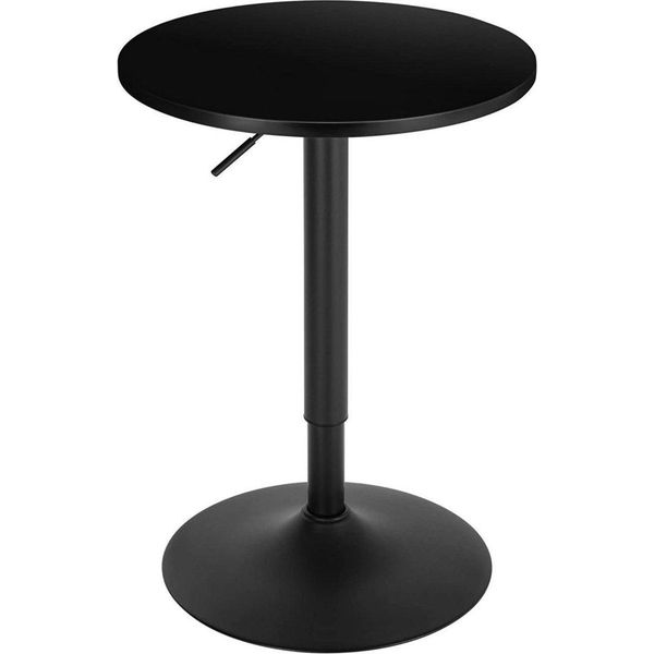 Tavolo Da Bar Bolt Edge - Nero - Regolabile - Legno E Metallo - Ø 52?Cm - Cucina-image
