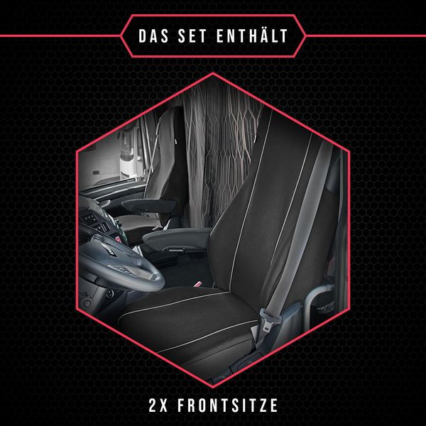 Coprisedili Auto Coprisedili Personalizzati Per Daf Xf 1+1 Coprisedili Anteriori Camion Sedili Anteriori-image