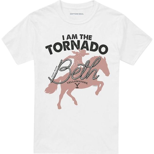 Yellowstone - Maglietta "I'm The Tornado"" Per Uomo/Donna Unisex TV28061 (4XL) (Bianco)"-image