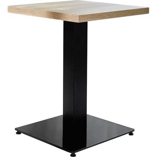 Tavolo Alto Bolt Edge Deluxe – Quadrato – Metallo/Legno – Tavolo Alto Da Festa Per Interni – Nero – 60×60×74 Cm-image