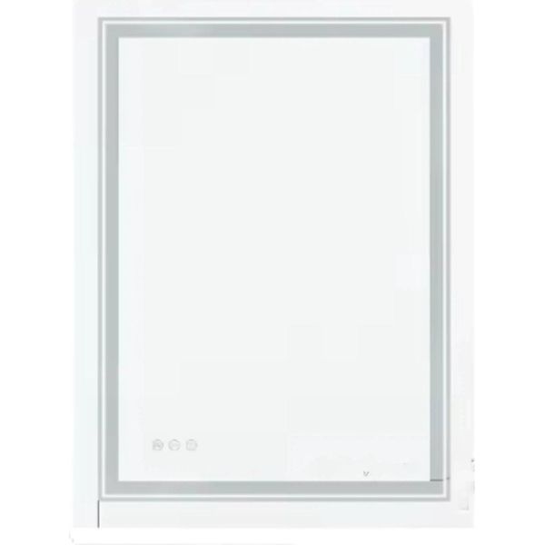 Specchio Da Bagno Novalio Led 90X70 Cm - Rettangolare - Con Riscaldamento E Illuminazione A Led - Pannello Di Controllo Touch - Antiappannamento - Design Moderno Per Il Bagno-image